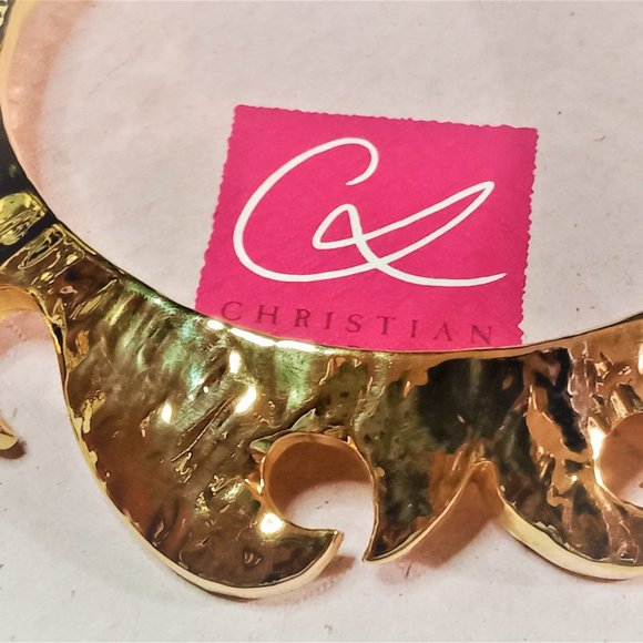 Vintage Christian Lacroix Cutout Sun Necklace